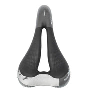 Zadel van Selle Italia voor stadsfiets en E-bike, zwart met aluminium frame, ST1 Superflow L3, comfortabele zadelconstructie