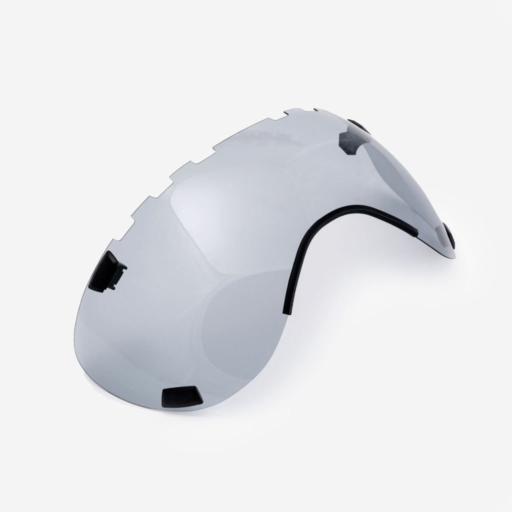 MET Vizier Drone Wide Body II smoke fietshelm accessoires in grijs met ventilatiegaten, geschikt voor veilige ritten.