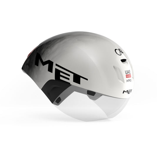 Fietshelm MET Codatronca UAE Team Emirates MY25 White Black - Le Coq Wielerartikelen