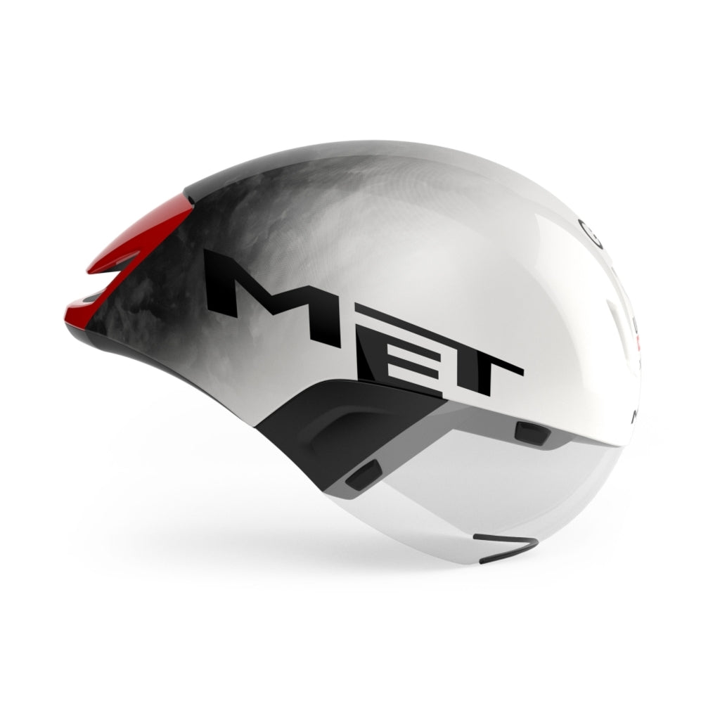 Fietshelm MET Codatronca UAE Team Emirates MY25 White Black - Le Coq Wielerartikelen