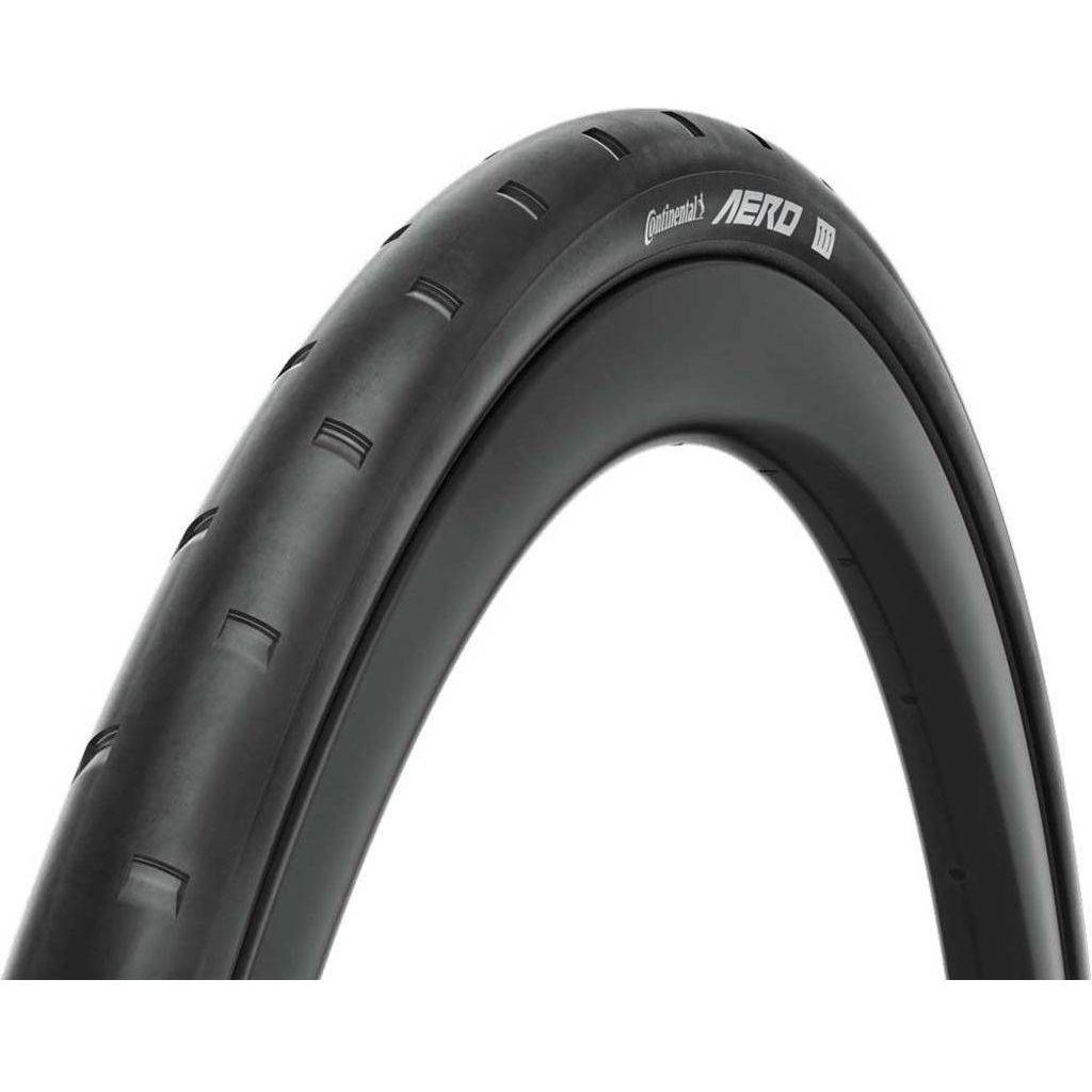 Zwarte Continental racefiets buitenband 28" Aero 111 TR TLR Vectran Breaker vouwband op fiets.