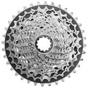 Zilveren SRAM Xg1270 E1 12V Xdr cassette voor fiets, 12-speed, zichtbaar op de afbeelding