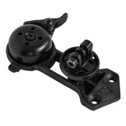 CloseTheGap HideMyBell RaceDay4 Evo Pm GPS houder in zwart carbon voor fiets, geschikt voor GPS apparaten.