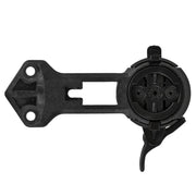CloseTheGap Raceday4 Evo PM GPS houder in zwart carbon voor HideMyBell, stevig en geschikt voor sportieve activiteiten.