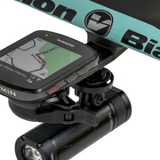 CloseTheGap HideMyBell Raceday4 EVO VM5D GPS houder in zwart carbon voor fietsaccessoire.