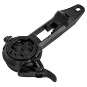 CloseTheGap HideMyBell RaceDay4 Evo GPS-houder in zwart carbon voor fiets, compatibel met verschillende GPS-apparaten.