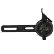 CloseTheGap Raceday4 Evo S5 carbon GPS-houder voor HideMyBell in zwart, bevestigd op fiets met zichtbaar scherm en kabels