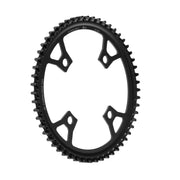 Zwart Gates Carbon Drive CDX Fin Line voortandwiel met 4 bouts en BCD 104, geschikt voor fiets.