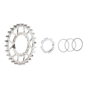 RVS Gates Carbon Drive CDX voortandwiel voor Bosch Gen 2, compleet met ketting en montageonderdelen op afbeelding.