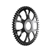 Zwart Gates Gates Carbon Drive CDX S550 54,7 voortandwiel met FSA directe montage, zichtbaar op de fiets.