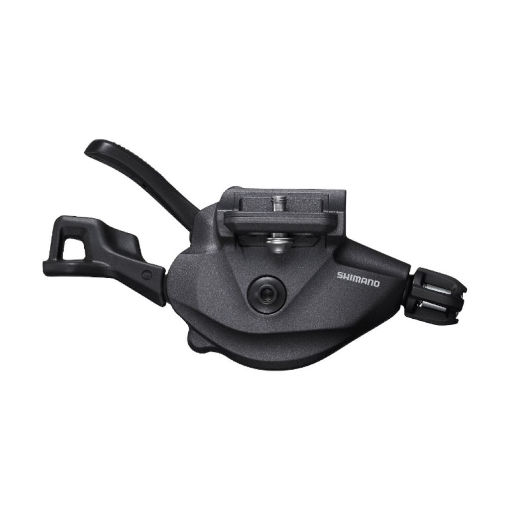 Shimano Deore XT SL M8100-R 12-speed shifters in zwart, close-up van de ergonomische bedieningsknoppen en schakelhendel