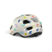 Kinderfietshelm MET Hooray Mips met kleurrijk ontwerp en verstelbare banden voor kinderen, veilig en comfortabel fietsen.
