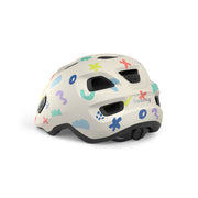 Kinderfietshelm van MET Hooray met kleurrijk ontwerp, geschikt voor kinderen en beschermend tijdens het fietsen.
