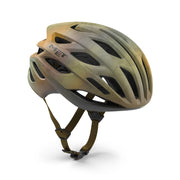 Racefietshelm MET Estro Mips met ventilatieopeningen en verstelbare riem, geschikt voor wielrenners.