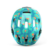 E-bike helm van MET met verstelbare riem en ventilatieopeningen, ontworpen voor elektrische fietsers.