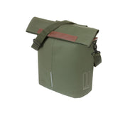 Basil City Shopper fietstas van 14-16 liter met MIK Hooks, enkel, stevige zwarte tas voor achterop de fiets