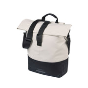 Basil Cove Shoppertas 14-16 liter, enkele fietstas met MIK-haken, in zwarte kleur, geschikt voor stadsfietsen.