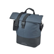 Basil Cove Shoppertas 14-16 liter met MIK haken, enkel fietstas voor bagage en boodschappen, zwart en waterbestendig