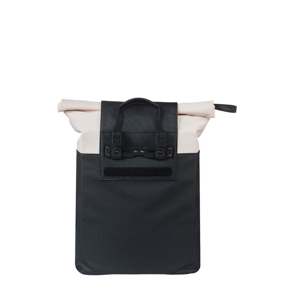 Basil Vive Mik Hooks Shoppertas fietstas voor 15-20 liter, waterdicht, gerecycled PET, enkel model, geschikt voor fietsgebruik