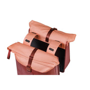Basil Vive dubbele fietstas voor fietsbrug, ruime 28-35 liter universele bagage voor fietsers, zwart en waterbestendig