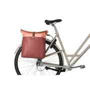 Basil Vive dubbele fietstas van 28-35 liter voor bagagedrager, zwart, waterbestendig en geschikt voor stadsfietsen