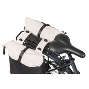 Dubbele Basil Vive fietstas van gerecycled PET, geschikt voor MIK 28-35 liter, geschikt voor fiets met bagagedrager