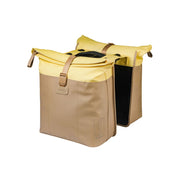 Basil Vive dubbele fietstas van gerecycled PET, geschikt voor MIK 28-35 liter, in zwart met reflecterende details