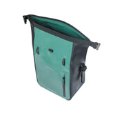 Basil Rivo M Mik Hooks enkel fietstas van tarpaulin, 12-15 liter capaciteit, geschikt voor stadsfietsen.
