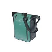Basil Rivo M MIK enkel fietstas van waterdicht tarpaulin, 12-15 liter, voor fiets en accessoires, zwart.