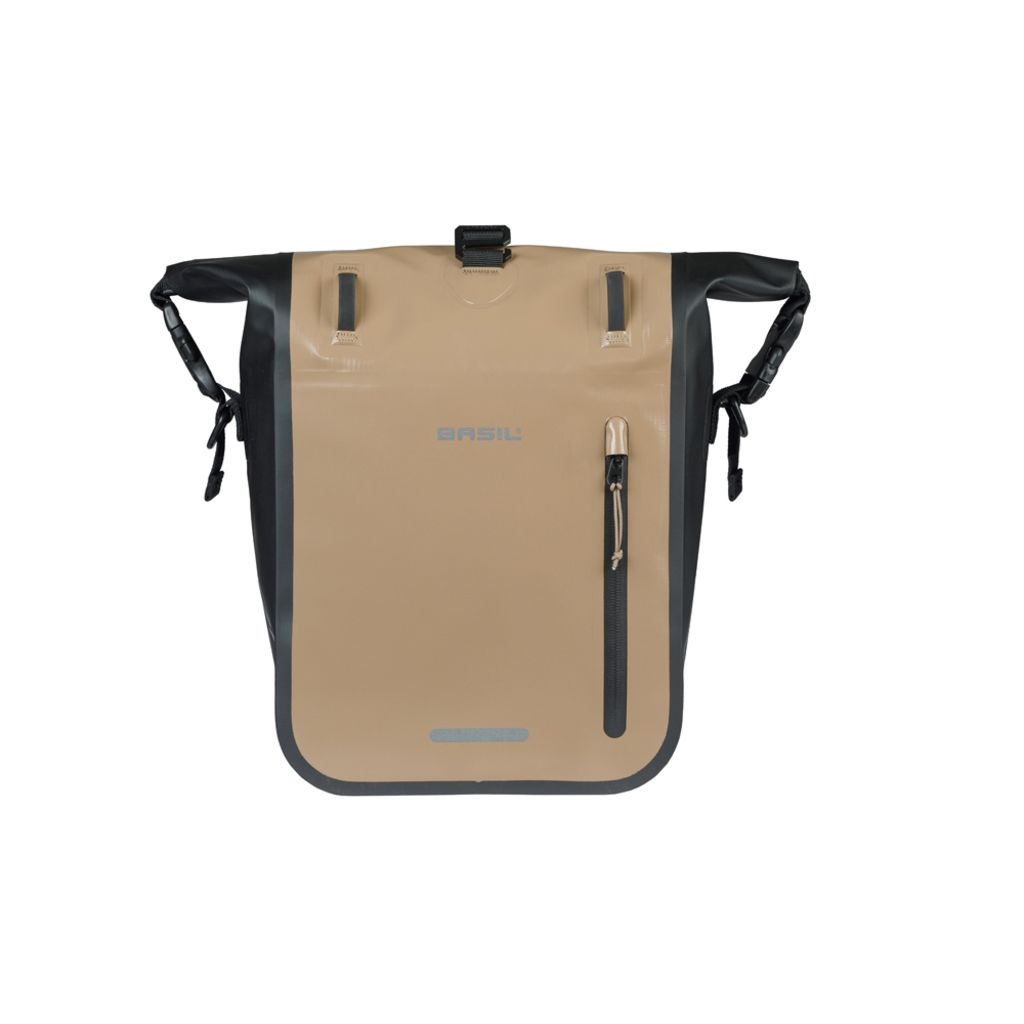 Basil Rivo M enkel fietstas met klittenbandsluiting, waterdichte tarpulin, geschikt voor 12-15 liter, voor fiets en accessoires.