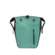 Basil Rivo L MIK enkele fietstas van waterdicht tarpaulin, geschikt voor 25-31 liter, zwart met verstelbare montage.