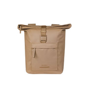 Basil Brooklyn dubbele fietstas van gerecycled PET, ruime 41 liter, geschikt voor achterop de fiets, zwart met reflectie.