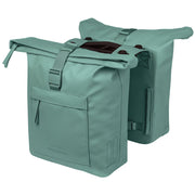 Basil Brooklyn dubbele fietstas MIK, 41 liter, waterdicht en stevig, bevestigd aan fietsendrager, zwart met reflectieaccenten