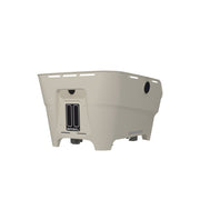 Basil Cento Neo WSL fietskoffer achter met 21 liter inhoud, recyclebaar PP materiaal, geschikt voor fietsen.
