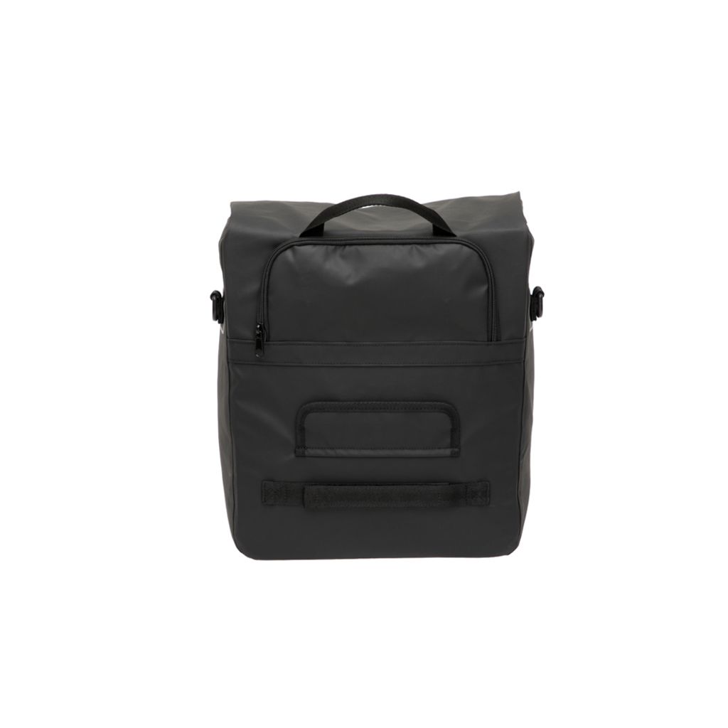 Nieuwe Looxs Leeds enkele fietstas van 19 liter, gemaakt van gerecycled polyester, bevestigd aan fietsmand of bagagedrager