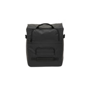 Nieuwe Looxs Leeds enkele fietstas van gerecycled polyester met 19 liter inhoud, zichtbaar met verstelbare riemen en reflectie.