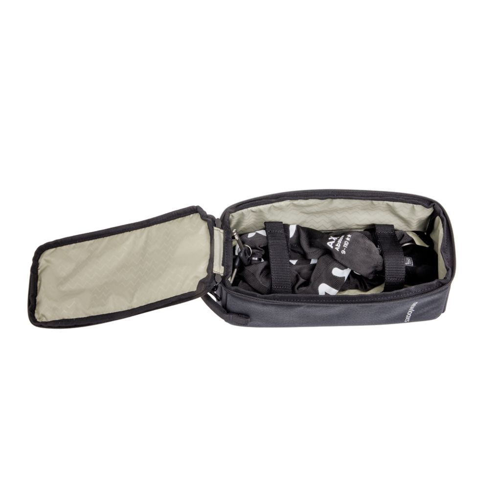 Zwarte New Looxs bagagedragertas Trunkbag Lock van 4,5 liter met afmetingen 30x13x12 cm, geschikt voor fietsbagage.