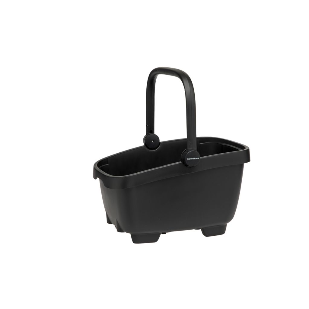 Nieuwe Looxs Clipper RT fietsmand met 28 liter capaciteit, bevestiging op racktime fietsdrager, stijlvolle en praktische fietskoffer.