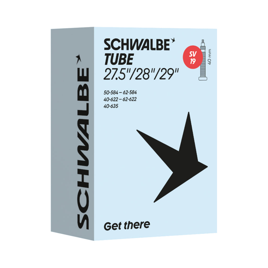 Schwalbe SV19 binnenband voor MTB 28/29 inch en 27,5 inch met 40 mm ventiel, geschikt voor fietsbanden.