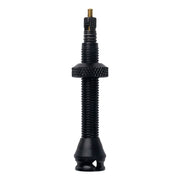 Twee Schwalbe tubeless ventielen voor fietsbanden, inclusief ventielkernen en bevestigingsonderdelen, geschikt voor tubeless systemen.