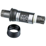 Shimano BB-ES300 trapas Octalink BSA 68 mm, close-up van de lichtgewicht trapas voor fietsonderdelen