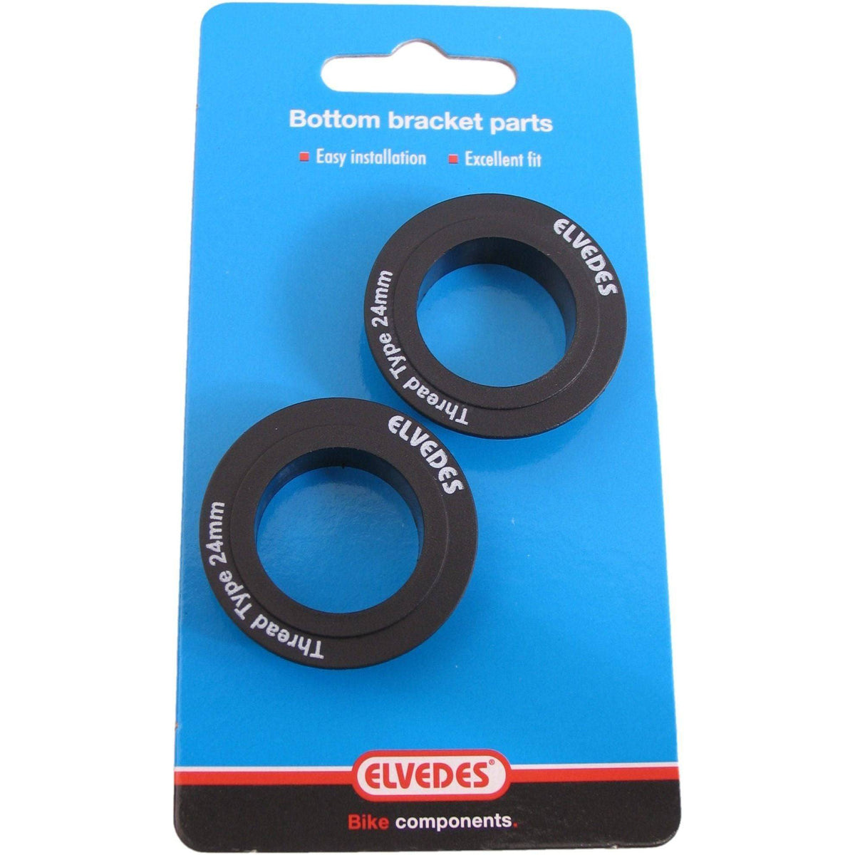 Elvedes trapas lagerkapjes voor Shimano 24mm outboard, set van 2, geschikt als onderdeel voor fietstrapas.