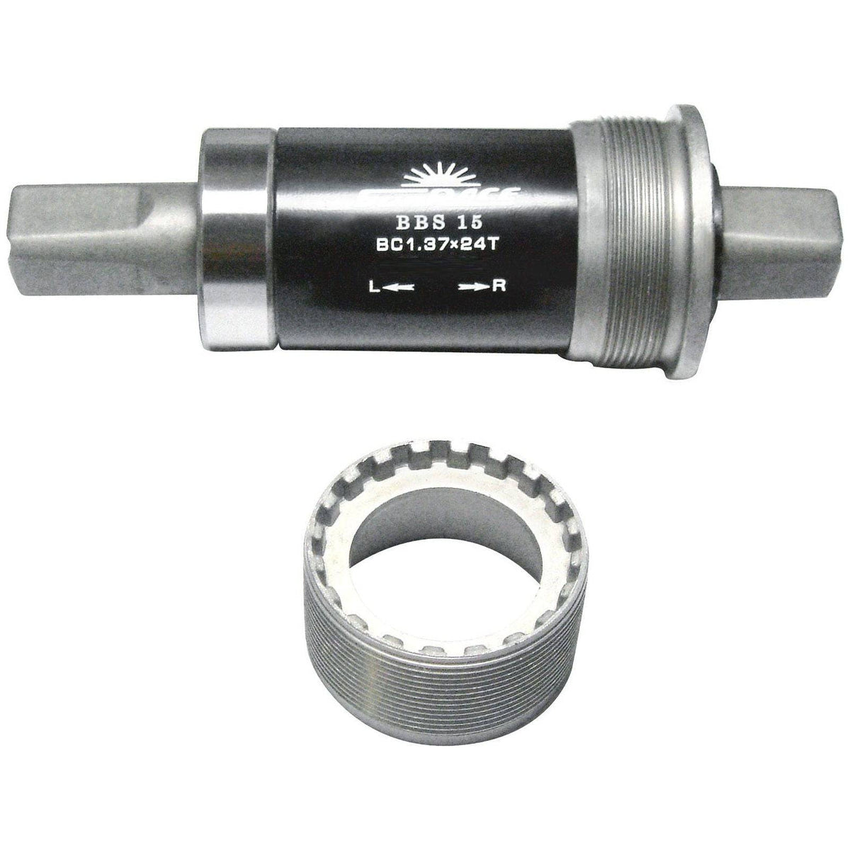 Sunrace trapas BBS15 BSA 68/103mm, fietstrapas voor racefiets, zwart metalen crankset met kettingbladen en onderdelen