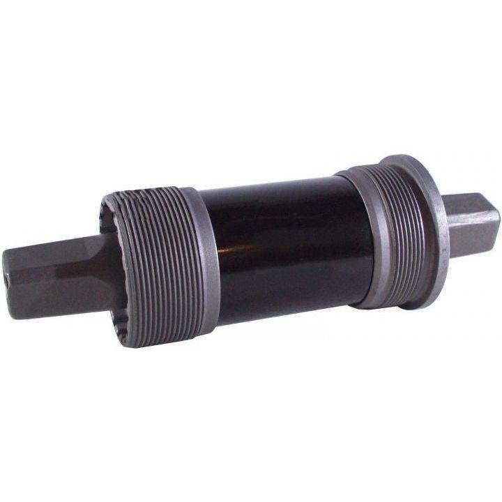 Edge vierkante trapas BSA 68 mm met stalen cups, close-up van de fietscrank en trapas onderdelen.
