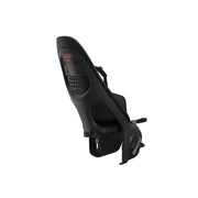 Thule Yepp 2 Maxi MIK HD fietsachterzitje voor kinderen tot 22 kg, geel kleur en bevestiging op fietsframe