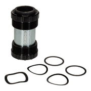 Zwart Elvedes Trapas Cupset Threatfit T47 DUB 68mm, fietsaccessoire met trapas en cupset voor duurzame ritten.