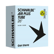Schwalbe Binnenband Av13L-Ap Air Plus 26x2.10-2.80 met 40mm ventiel voor fietsbanden, liggend in open verpakking