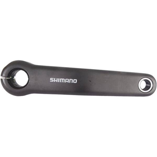 Zwarte Shimano E6100 crankstel link 170 mm, stevig en lichtgewicht voor e-bike fietsen.