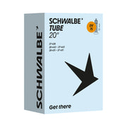 Schwalbe binnenband 20 inch met ventiel, geschikt voor 28/37-438/451 banden, 32 mm ventiel, zichtbaar in de afbeelding