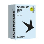 Schwalbe binnenband 12 inch Av1, 47/62-203 met 40 mm ventiel, geschikt voor fietsbanden, zichtbaar in de afbeelding